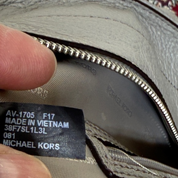 (X4) Michael Kors Leather Slate Gray Hobo Bag - Picture 16 of 16